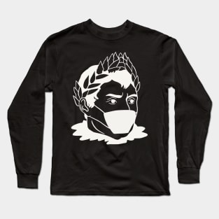 Caesar In Face Mask - Social Distancing Quarantine Drawing Long Sleeve T-Shirt